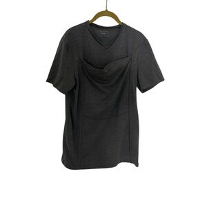 Lalabu Men's Gray V-Neck Shirt Medium Baby